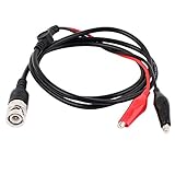 uxcell BNCテストケーブル テストリード 純銅 BNCオスプラグ - 2ワニ口クリップ オシロスコープ プローブ 110cm