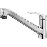 三栄水栓 キッチン シングルワンホールスプレー混合栓(省施工ナット付)   K87120JV-U-13