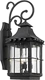 Elk 8451-E 26 by 10-Inch Taos Outdoor Wall Lantern with Seeded Glass, Espresso Finish [並行輸入品]