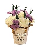 かなり人工の花シルクの花偽の花バケツの蝶紫