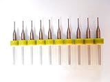 10pcs 超硬 エンドミル (0.8mm)