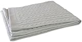 Jollein Blanket (75 x 100 cm, Cable Pattern Light Grey) by Jollein