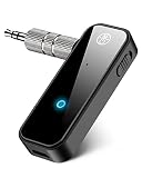 Bluetoothトランスミッター テレビ Sungale Bluetooth 5.0 トランスミッター & レシーバー ぶるーつーす 「一台多役」送信機＆受信機&ハンズフリー通話 車載スピーカーなど使用/TV/ホームステレオ 3.5mmイヤホンジャック搭載 小型 充電しながら使用可 日本語取扱説明書付き