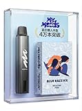 MyMoods VAPE スターターキット ニコパフ マイムーズ 電子タバコ Type-C充電式 電子シーシャ 禁煙グッズ 爆煙 ニコチン タールなし カートリッジ交換型ベイプ 持ち運びシーシャ フレーバー ニコレス デバイス本体＋POD2個(ブルーラズアイス)