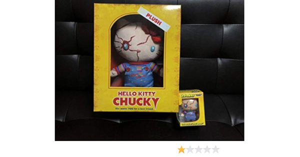 Amazon Co Jp Usj 限定 コラボ チャイルドプレイ チャッキー ハローキティ ぬいぐるみ 40cm フィギュア 2点セット ハロウィン ユニバーサルスタジオジャパン ホビー 通販