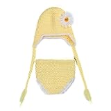 PANCY ベビー服 ベビー用 コスチューム 寝相アート 新生児 着ぐるみ 帽子 パンツ 2点セット 出産祝い プレゼント 菊花 黄色