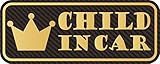 【3M　1080-CF12使用】CHILD IN CARマグネット　カーボンタイプ　(ゴールド)