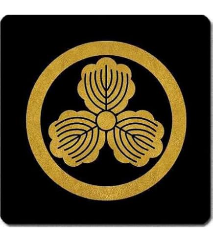 特注 家紋 丸に三つ柏 ゴールドラメ 金属製ラメチップ 特注 家紋 丸に