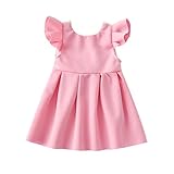 エルフ ベビー(Fairy Baby) ベビー洋服 女の子 セレモニードレス ワンピース フォマール 結婚式 プリンセスドレス リポン size 80 (ピンク)