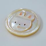 ゴルフ グリーン ボール マーカー うさぎ 夜光貝製