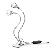 lampwin LED植物成長ライト10W 室内用 プラントライト水耕栽培ランプ スタンドタイプ フレキシブルアーム 低消費電力省エネ (ホワイト)