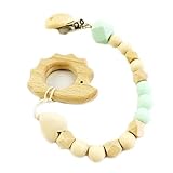 Baby Dummy Beaded Pacifier Clip Cute Shower Beads Waldorf Wooden Toy (LH208) by LOVEBABY