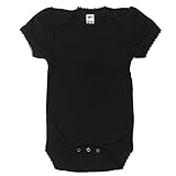 The Laughing Giraffe Baby GirlキャップスリーブOne Piece W / Scallop Trim カラー: ブラック