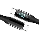 SLuB iPhone 16 ケーブル Type C to Type C ケーブル PD対応 USB-C to USB-C ケーブル 100W急速充電 PD電力表示 USB2.0 高速データ転送 充電ケーブル 超高耐久ナイロン Galaxy、Xperia、Pixel、iPhone 16、iPhone 15、iPad Pro/Air、MacBook等タイプC to タイプC機種対応(1m ブラック)