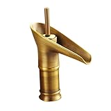 Perfk ユニーク　デザイン　アンティーク　ブラス　ホット/コールド　ミキサー　蛇口　バス　キッチン　シンク　タップ