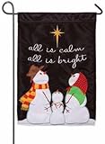 Carsonホームアクセント66040 flag-c-garden-allはbright-snowmen-applique – 13 x 18