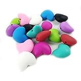 10pc Silicone Beads Small Heart-shaped Shape Food Grade Sensory Baby Teether Toy Diy Jewelry Chewabl