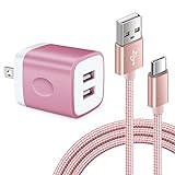 Viviber Andriod 充電器 PSE認証済 タイプC 急速充電ケーブル 1本付き【0.9M】 USB2ポート ACアダプター iPhone 16 Type-C USBケーブル 携帯充電器 コンセント アンドロイド スマホ充電器 軽量 コンパクト テレワーク 海外 iPhone 15対応
