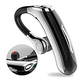 ヘッドセット Bluetooth V5.0 片耳, 超長時間通話 イヤホン, HD 通話,強力なノイズキャンセリング,マイク内蔵 ハンズフリー通話,ノイズキャンセリングと音声コントロールのための設計
