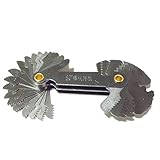 ネジ ピッチゲージ 測定 工具 メトリック mm 60° 24枚 ＋ インチ 55° 28枚 角 金属 携帯型 52 pcs セット