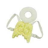 MOM&BABY ベビー ヘッドクッション セーフティー 室内 乳幼児用 ハイハイ よちよち用 適正年齢4-15ヶ月 かわいい天使の羽 (イエロー)