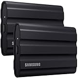 Samsung MU-PE2T0S/AM T7 シールド ポータブル ソリッドステートドライブ 2TB 2022 ブラック - (2パック)