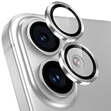 【3枚入り】レンズカバー iPhone16/16 Plus用 カメラ保護 9H強化ガラス アルミ合金 アイフォン16/16plus カメラフィルム 耐衝撃 露出オーバー防止 黒縁取り 超高透過率 いphone16/いphone16プラス カメラカバー プロテクター シルバー