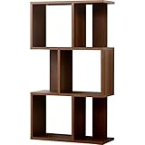 ワイエムワールド S字 ディスプレイラック ラスティナ 3段 【カラー： ウォールナット 】 00-166