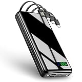 モバイルバッテリー 大容量 急速充電 【40800mAh 22.5W/PD18W PSE認証済】 ケーブル内蔵 携帯充電器 スマホ充電器 6