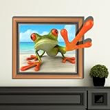 3dベビーキッズ部屋Cartoon Cute Lovely Frog壁デカール取り外し可能ペーパーステッカーアートDIYギフト装飾^。