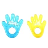 (デアエエオオ)Dianoo2パック赤ちゃんクールチューイーハンドおしゃぶり幼児 スージングおしゃぶり、色と異なる場合がありますデザイン