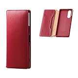 エレコム Xperia 5 ケース NEUTS ソフトレザー モダン×カジュアル [心地よいスタンダード] マグネット付き スタンド機能 レッド PM-X5PLFY2RD