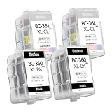 BC360XL+BC361XL 各2個セット 詰め替えインク 互換インクカートリッジ canon用 リサイクルインク 360 361 BC340/341通用 大容量 取扱説明書付き キヤノン用 TS5430 TS5330 インク TS5130S TS5130 MG4230 MG4130 MG3630 MG3530 MG3230 MG3130 MG2130 MX523 MX513