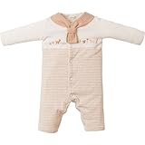 日本製 オーガニックコットン 小さな森の動物 カバーオール！ネクタイ飾り アモローサマンマ Amorosa mamma！ベビー服 サイズ70センチ