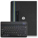 LUCA TE10D2M64-V1B ケース LUCA TE10D2M64-V1B キーボード 9～11インチタブレット通用ケース タブレットカバー Bluetoothキーボード付きカバー 分離式キーボード スタンド機能 四隅固定 全面保護 (E-ブラック, LUCA TE10D2M64-V1B)