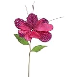 Vickerman Amaryllis with 10 "フラワーヘッド&用紙Wrapped Wire Stem in 6 /バッグ 22" レッド QG161909