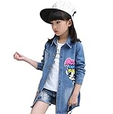 (チェリーレッド) CherryRed 子供服 子供コート キッズコート アウター トレンチコート デニム 防風 保温 120 ブルー