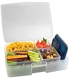 Bentology - Leak-proof Bento Lunch Box with 5 Removable Containers - Clear/ Dark Blue [並行輸入品]