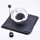 Zombie Ball With Foulard / フローティングボール 幽霊ボール 金属製 フローティングマジック テレパシー ステージマジック道具 手品 道具 (銀色, 15cm)