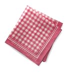 ガーゼハンカチ・チェック柄（５色展開） (ピンク)