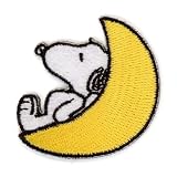 ミササ PEANUTS スヌーピー シールワッペン 月 40×40×1mm MIS8615