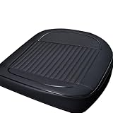 Yirdapall 車用 シートカバー 座布団 クッション マット 通気 滑り止め 防水 運転席 助手席 座面 座席シート おしゃれ 車 内装 汎用 前座席用1枚 54cm*53cm (ブラック)