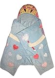 ソフトプリンセスフード付きThrow Blanket for Kids – 27 in x 52 in – スーパーソフト素材 – ピンク、ティール&パープル