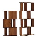 arne ディスプレイラック 完成品 シェルフ 本棚 扉付き 飾り棚 薄型 alto DX-3 alto4 ブラウン 2点セット