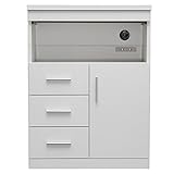 ランスタンド FAX台 電話台 ケーブル収納 完成品 ホワイト