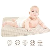 おむつ取替えマット 赤ちゃんの肌に優しい アンダーパッド 失禁パッド 多用途 両面用 防水 再使用可能な失禁保護超吸収シート 全5サイズ選べ (120x70, 五彩の縞)