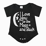 Nice Days（ナイス　ディズ）　夏ベビー服ロンパース　可愛い星月柄　コットン　男女兼用 (12)