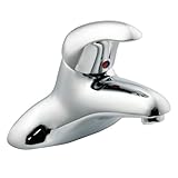 Moen 8413 F15 Commercial m-dura 4-inch Centerser洗面所蛇口シングル2.5インチハンドル付き、1.5-gpm、クロム
