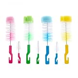 トトハウス(TOTO HOUSE)哺乳瓶・グラスブラシ 哺乳びん洗浄器具 乳首ブラシ ブラシ 赤ちゃん ベビー用品 ナイロンブラシ 色ランダムで発送