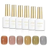 emigoro ジェルネイル カラージェル 6色セット セルフネイル 初心者用 シアーカラージェルネイル 10ml/本 UV・LED対応